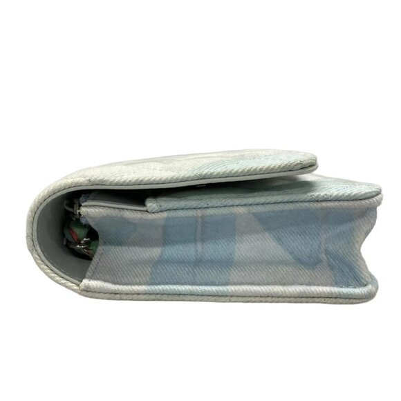 Auth CHANEL Matelasse AP0250 Light Blue White Multi Denim Other Style Wallet - Picture 9 of 14